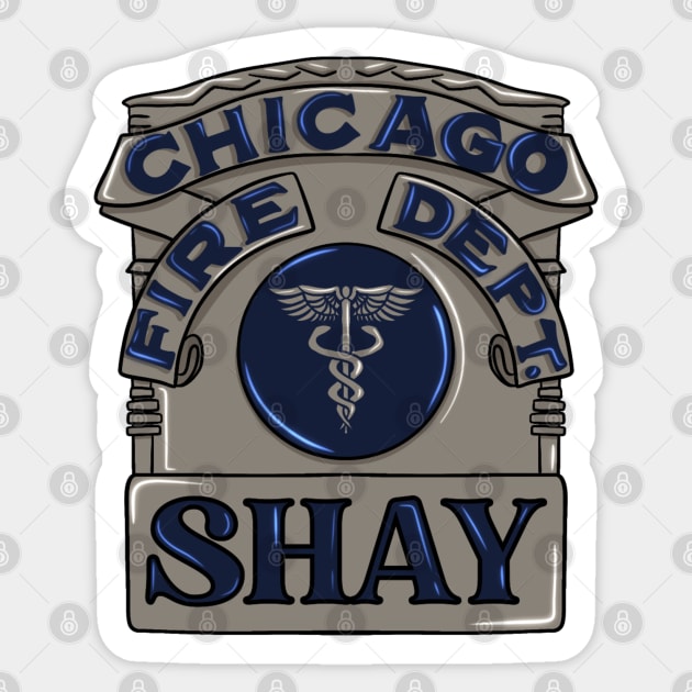 Leslie Shay | Chicago Fire Badge Sticker by icantdrawfaces